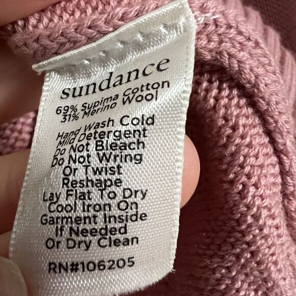 Sundance Womens Sweater Size Small Aryka Tie Sleeve Wool Blend Supima Cotton - Picture 3 of 6